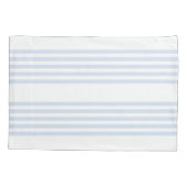 Bleek blauw en wit vijf strepen patroon kussensloop (Achterkant)