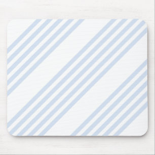 Bleek blauw en wit vijf strepen patroon muismat