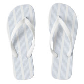Bleek blauw en wit vijf strepen patroon teenslippers (Voetbed)
