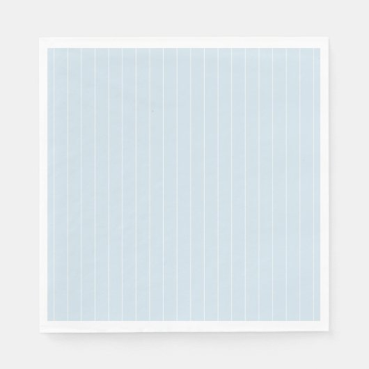 Bleek Blauw en Witte Modern Pin Stripe Servet (Voorkant)