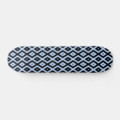 Bleek blauw en zwart diamantpatroon persoonlijk skateboard (Horizontaal)