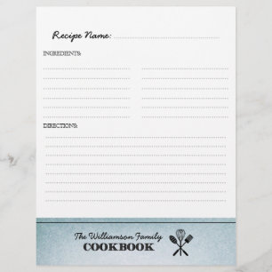 Bleek Blauw Familie Cookbook Multomap Invoegen
