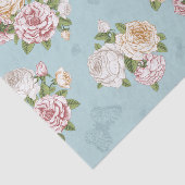 bleek blauw, , floreel, vlinder, Victoriaans, scha Tissuepapier (Detail)