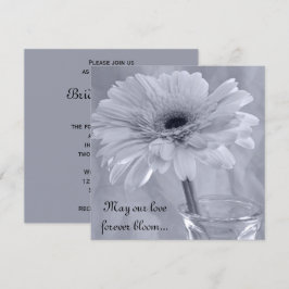 Bleek blauw gekleurd Daisy Wedding Kaart