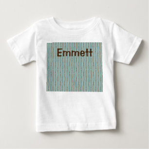 Bleek Blauw Geometrisch Herhaal Baby T-shirt