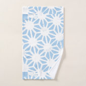 Bleek blauw geometrisch patroon bad handdoek (Handdoek)
