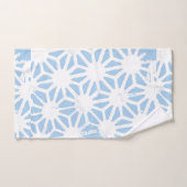 Bleek blauw geometrisch patroon bad handdoek (Handdoek)