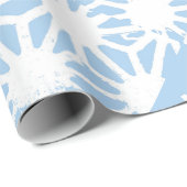 Bleek blauw geometrisch patroon cadeaupapier (Rol Hoek)