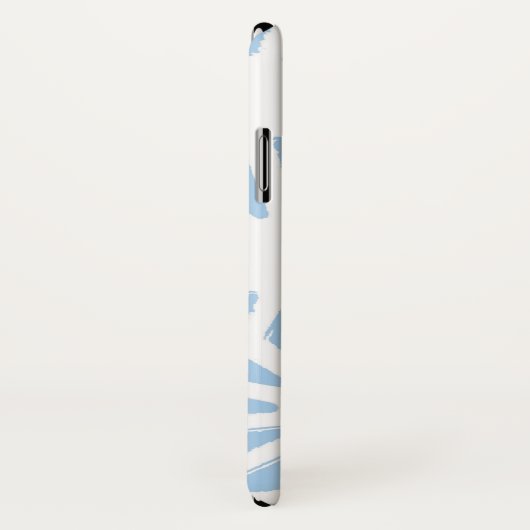 Bleek blauw geometrisch patroon Case-Mate iPhone case (Achterkant / rechts)