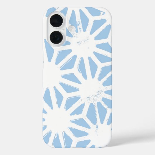 Bleek blauw geometrisch patroon Case-Mate iPhone case (Achterkant)