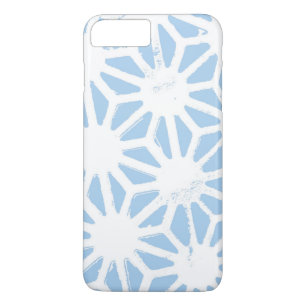 Bleek blauw geometrisch patroon 	iPhone 8/7 plus hoesje