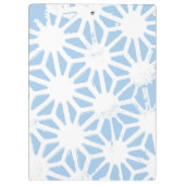 Bleek blauw geometrisch patroon klembord (Achterkant)