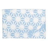 Bleek blauw geometrisch patroon kussensloop (Voorkant)