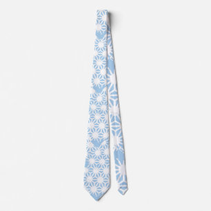 Bleek blauw geometrisch patroon stropdas