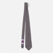 Bleek blauw-geraniumfoto met flaconflacon stropdas (Achterkant)