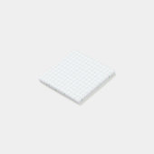 Bleek blauw geruit patroonzacht rasterontwerp post-it® notes (Schuin)