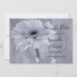 Bleek blauw getinte Daisy Wedding sparen de Datum Save The Date