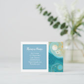 Bleek Blauw, Goud, Blauwgroen, Turquoise Marble Ar Visitekaartje (Staand voorkant)
