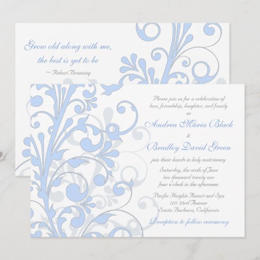 Bleek Blauw, Grijs & de Uitnodiging van de Wit Wed (Voorkant / Achterkant)