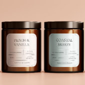 Bleek blauw kaarsenetiket voor de Kastevalk Vierkante Sticker