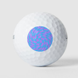 Bleek blauw & lavendel Waved geruit patroon Golfballen