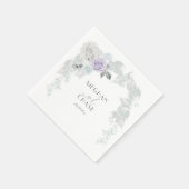 Bleek blauw Lila en wit roze iriserende olie Servet (Hoek)