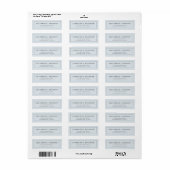 Bleek blauw minimalistisch clean border adreslabel etiket (Full Sheet)