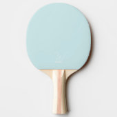 Bleek Blauw Monogrammed Ping Pong Paddle Tafeltennisbatje (Achterkant)
