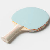 Bleek Blauw Monogrammed Ping Pong Paddle Tafeltennisbatje (Voorkant Gekanteld)