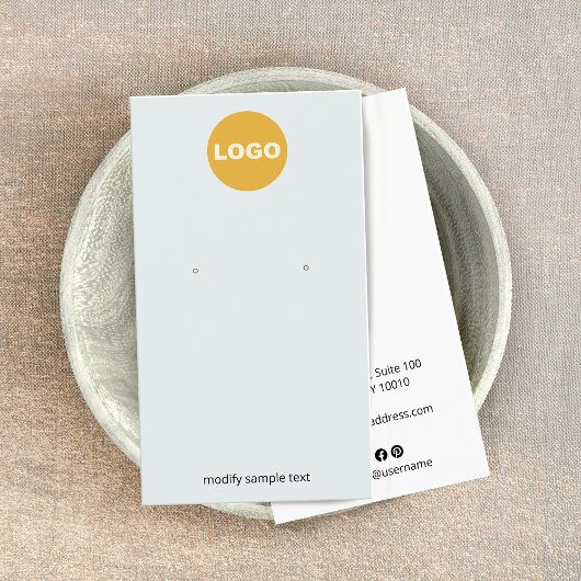 Bleek blauw past met uw Logo aan Visitekaartje