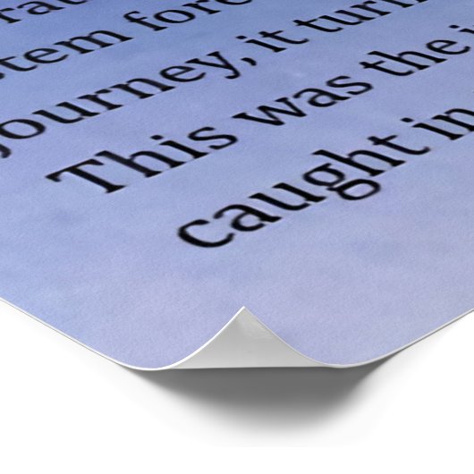 Bleek blauw Poster (Hoek)