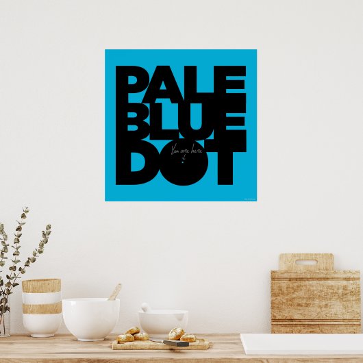 Bleek blauw poster (Keuken)