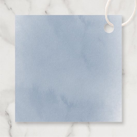 bleek blauw rozen bruiloft bedankjes labels (Achterkant)