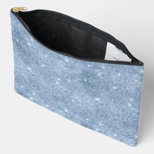 Bleek Blauw Sequin Pattern Etui (Open)
