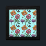 Bleek Blauw Shabby Poppy Decor Floral Poppies Art Cadeaudoosje<br><div class="desc">Bleke Blue Poppy Decor-cadeaudoos. Een glorieus bloemontwerp. Ontworpen uit mijn oorspronkelijke waterverf schilderijen,  die ik beschilderde uit mijn eigen bloementuin.</div>
