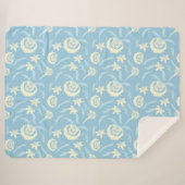 Bleek blauw Sherpa Blanket Deken (Voorkant (horizontaal))