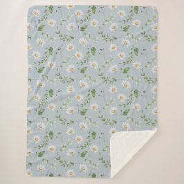 Bleek blauw Sherpa Blanket Sherpa Deken