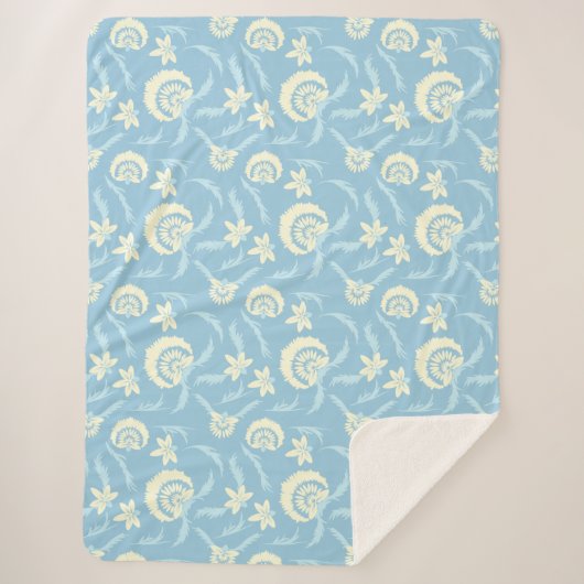 Bleek blauw Sherpa Blanket Sherpa Deken (Voorkant)