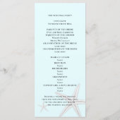 Bleek-blauw-strand-strand-staartprogramma voor Sta Programmakaart (Achterkant)