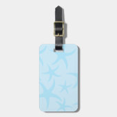 Bleek blauw tongpatroon. bagagelabel (Voorkant verticaal)