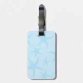 Bleek blauw tongpatroon. bagagelabel (Achterkant verticaal)