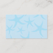 Bleek blauw tongpatroon. visitekaartje (Achterkant)