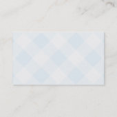 Bleek blauw visitekaartje gingham (Achterkant)