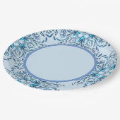 Bleek blauw wintersneeuwvlokken Bord (Gekanteld)