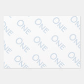 Bleek blauw wit een jaar oud inpakpapier vel (Voorkant 3)