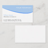 Bleek blauw wit gebogen professioneel Visitekaartj Visitekaartje (Voorkant / Achterkant)