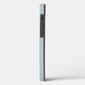 Bleek blauw wit pokstip geplateerd monogram Case-Mate iPhone case (Achterkant / Links)