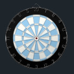 Bleek blauw zwart en wit dartbord<br><div class="desc">Bleek blauw zwart-wittekaart</div>