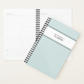 Bleek Blauw Zwart-Wit Minimal Eenvoudige Planner (Display)