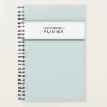 Bleek Blauw Zwart-Wit Minimal Eenvoudige Planner<br><div class="desc">Eenvoudig en minimaal in zijn esthetiek,  voelt deze zachte hemelsblauwe gepersonaliseerde planner schoon en georganiseerd met zijn afgesneden afbeeldingen in fris zwart-wit. Met Gepersonaliseerd text kunt u het label beheren,  een jaar,  een naam,  een schoolvak toevoegen en zelfs contactgegevens toevoegen als uw notitieboek verloren is gegaan.</div>